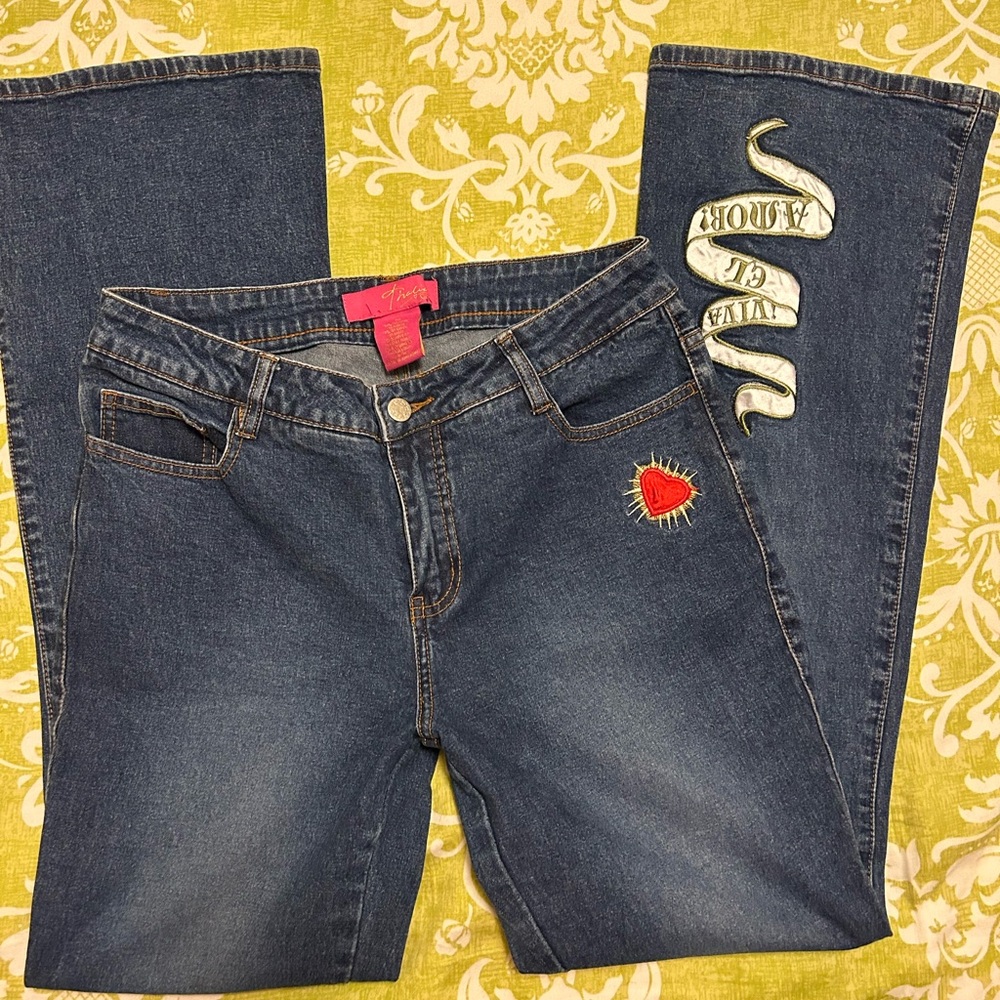Thalia Sodi Womens Size 10 Boot Cut Jeans Embroidery. - Picture 1 of 7